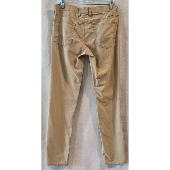 Bonobos Tailored 3XDry Khaki Slim Straight Pants Mens 31/32 Tan Stretch Classic - Picture 2 of 8